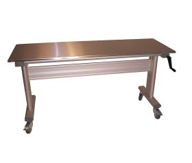 table inox reglable en hauteur
